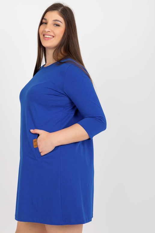 Kobaltové minišaty větší velikosti s...