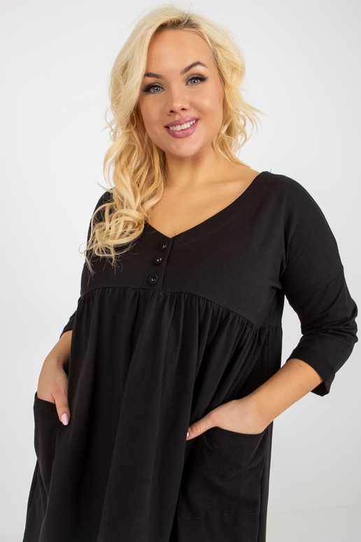 Černé základní šaty velké velikosti s...