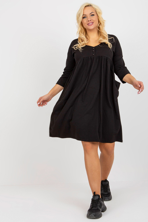 Černé základní šaty velké velikosti s...