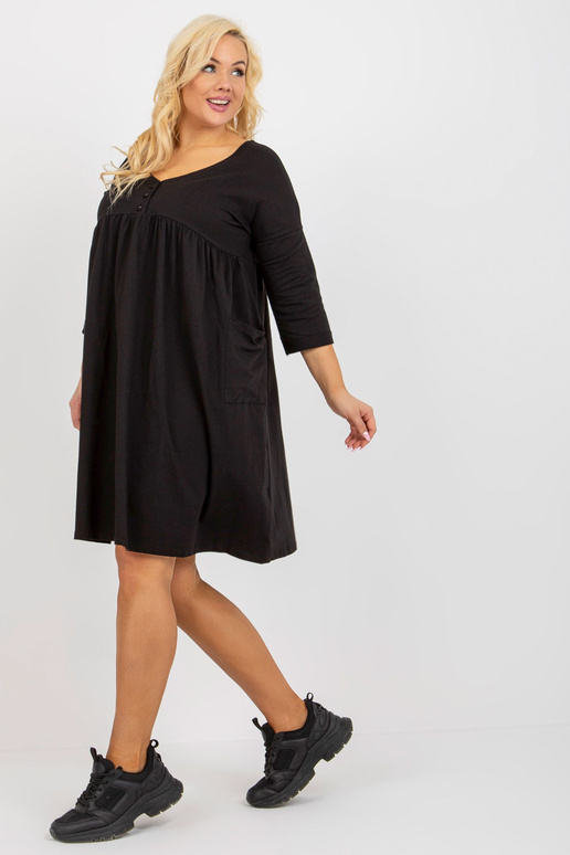 Černé základní šaty velké velikosti s...