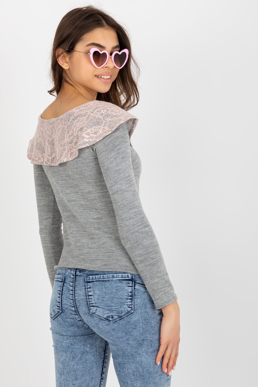 Svetr-LK-SW-506559-2.13-šedo-růžový