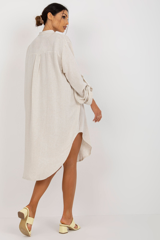 Světle béžové šaty se stojáčkem OCH...