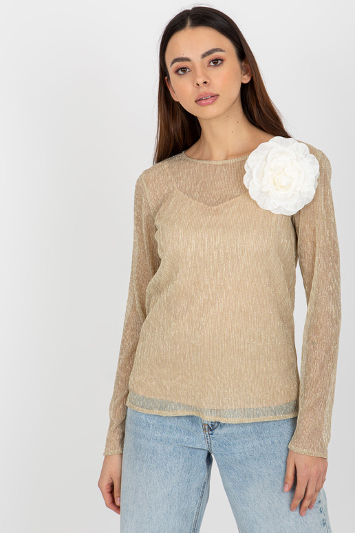 Zlatobéžová dvoudílná společenská...