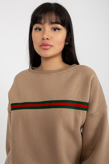 Tmavě béžová mikina pro...