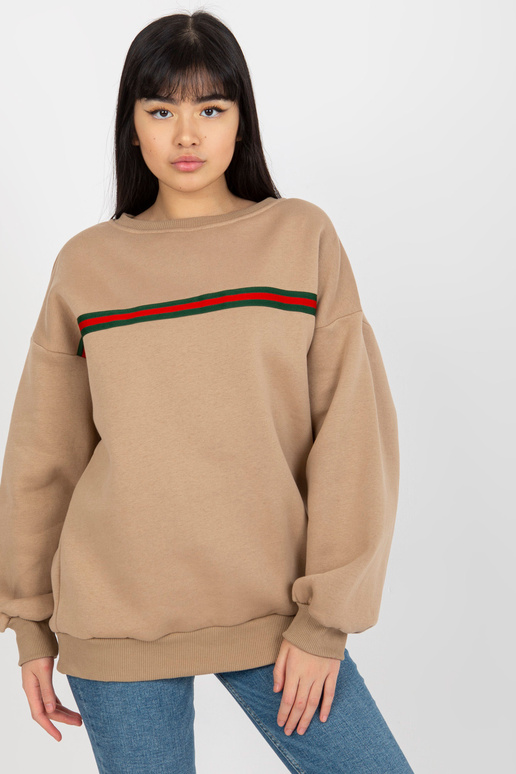 Tmavě béžová mikina pro ženy oversize... Tmavě béžová mikina pro ženy oversize...