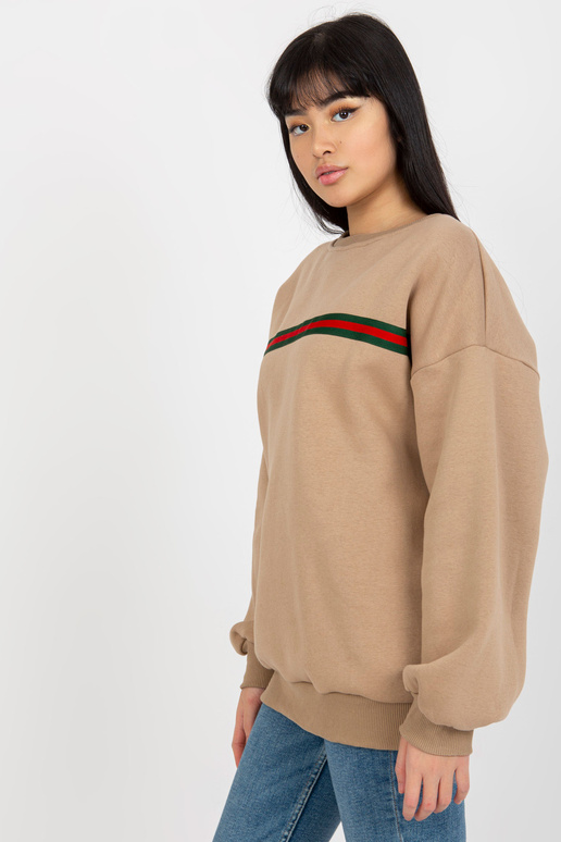 Tmavě béžová mikina pro ženy oversize... Tmavě béžová mikina pro ženy oversize...