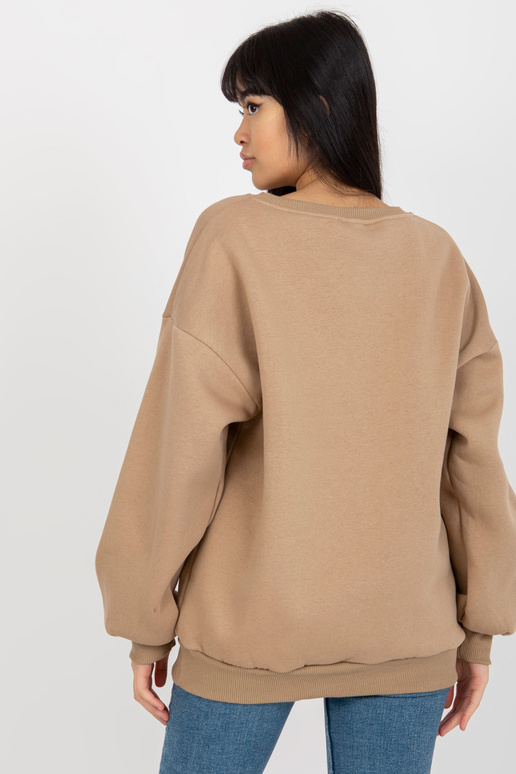 Tmavě béžová mikina pro ženy oversize... Tmavě béžová mikina pro ženy oversize...