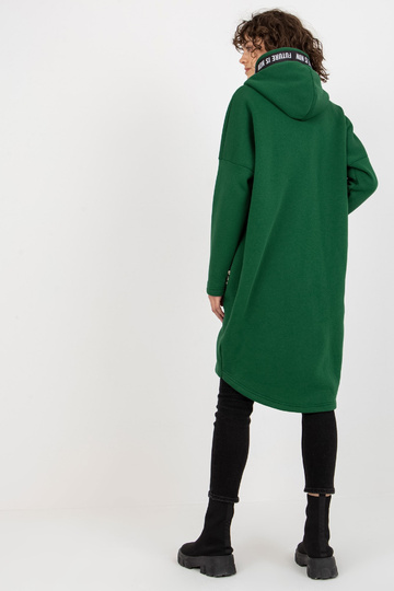 Tmavě zelená dlouhá mikina...