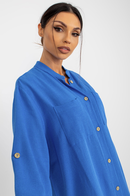 Modré letní šaty s plátnem OCH BELLA