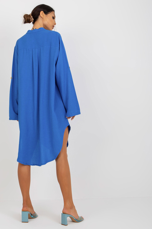 Modré letní šaty s plátnem OCH BELLA