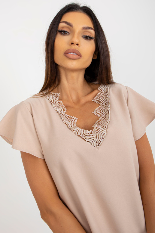 RUE PARIS Béžové koktejlové šaty s... RUE PARIS Béžové koktejlové šaty s...