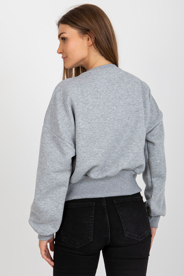 Šedá krátká mikina bez... 2