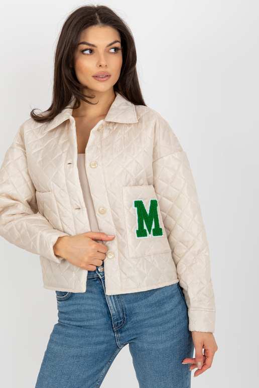 Světle béžová přechodová prošívaná...