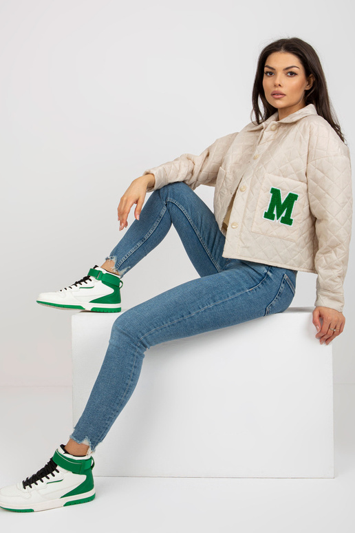 Světle béžová přechodová prošívaná...