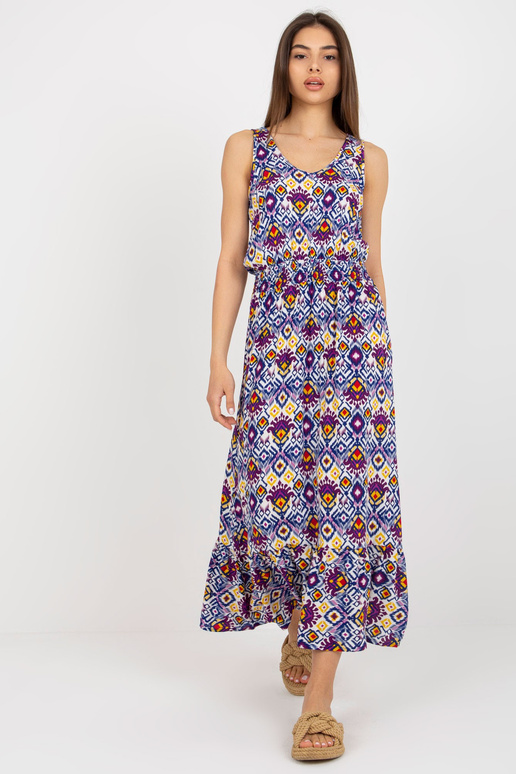 Viskózové fialové midi šaty FRESH MADE