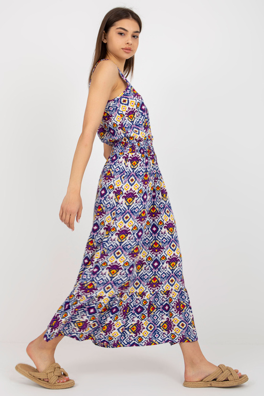 Viskózové fialové midi šaty FRESH MADE