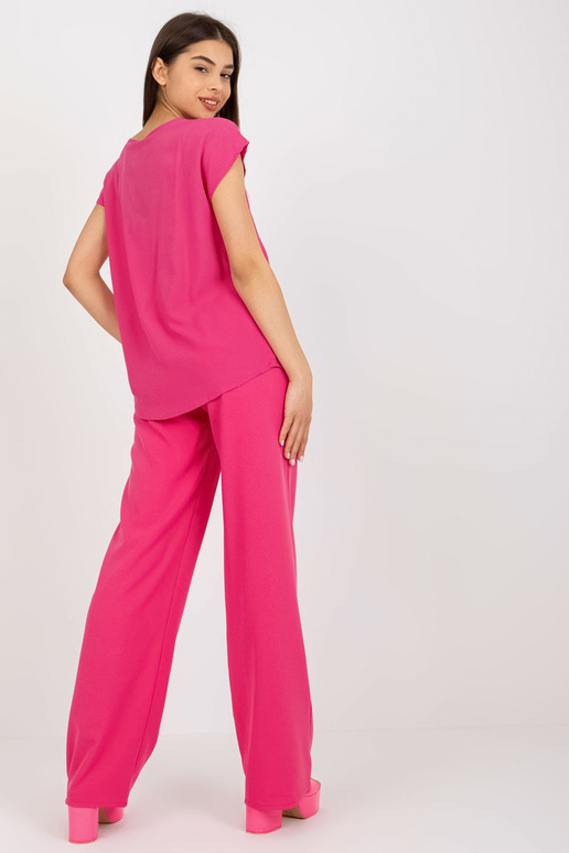 Tmavě růžová ležérní halenka s...