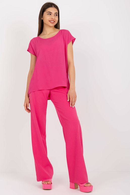 Tmavě růžová ležérní halenka s...