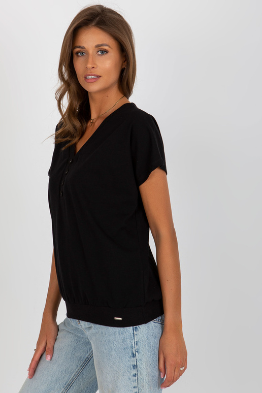 Černá dámská basic bavlněná halenka