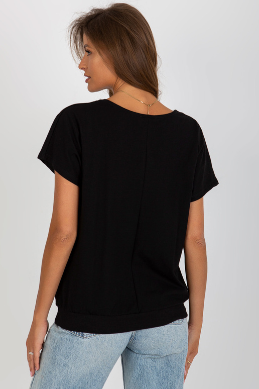 Černá dámská basic bavlněná halenka