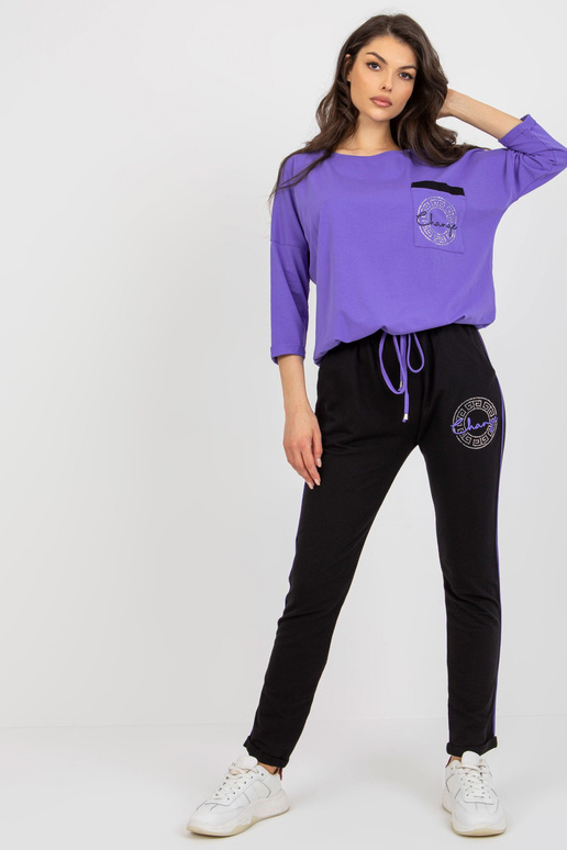 Fialová dvoudílná tepláková souprava...