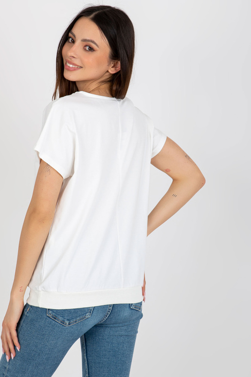 Ecru bavlněná základní halenka s...