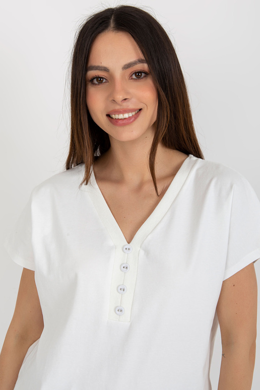 Ecru bavlněná základní halenka s...