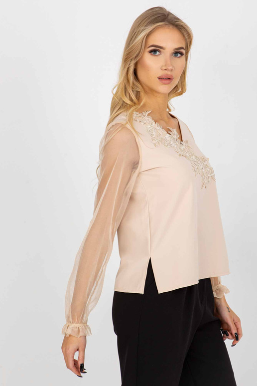 Béžová elegantní společenská halenka...