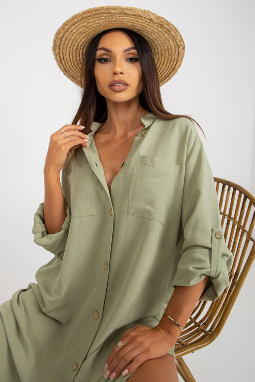 Světle zelené midi šaty oversize...