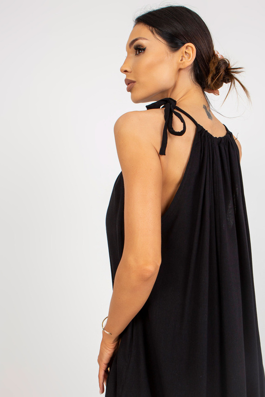 Černé letní šaty oversized s plátnem...