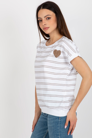 Bílá a hnědá proužkovaná...