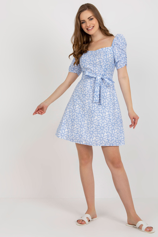 Šaty-LK-SK-509002.03P-bílé a modré