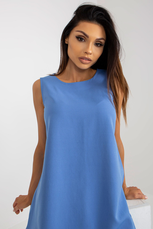 OCH BELLA modré koktejlové šaty bez...