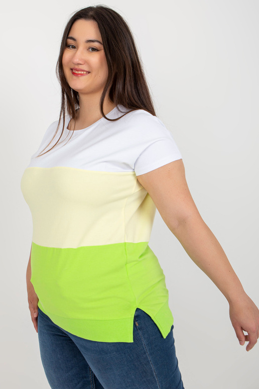 Bílá a žlutá dámská bavlněná halenka...