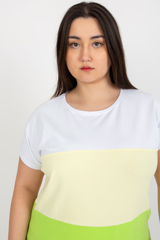 Bílá a žlutá dámská bavlněná halenka...