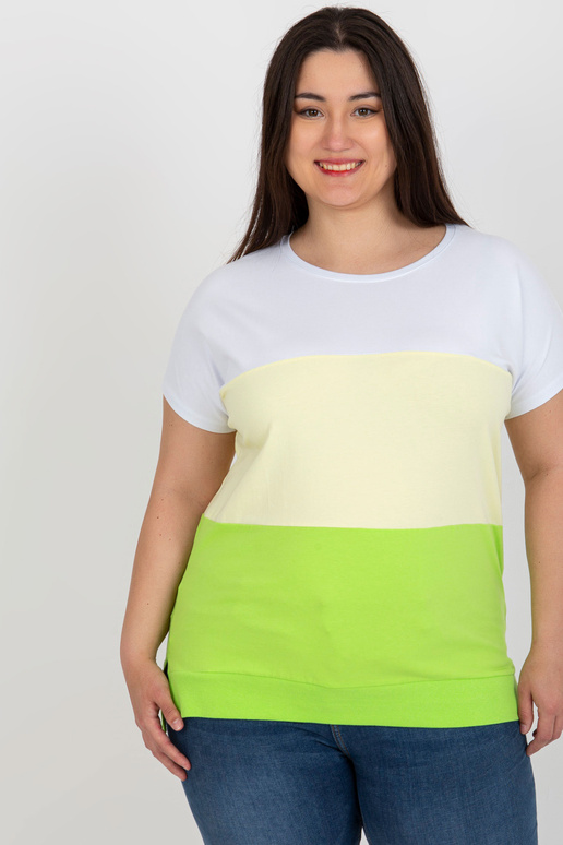 Bílá a žlutá dámská bavlněná halenka...