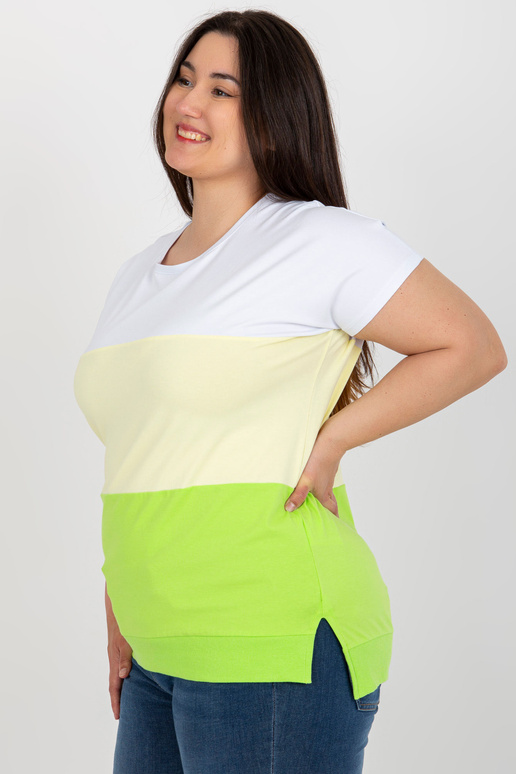 Bílá a žlutá dámská bavlněná halenka...