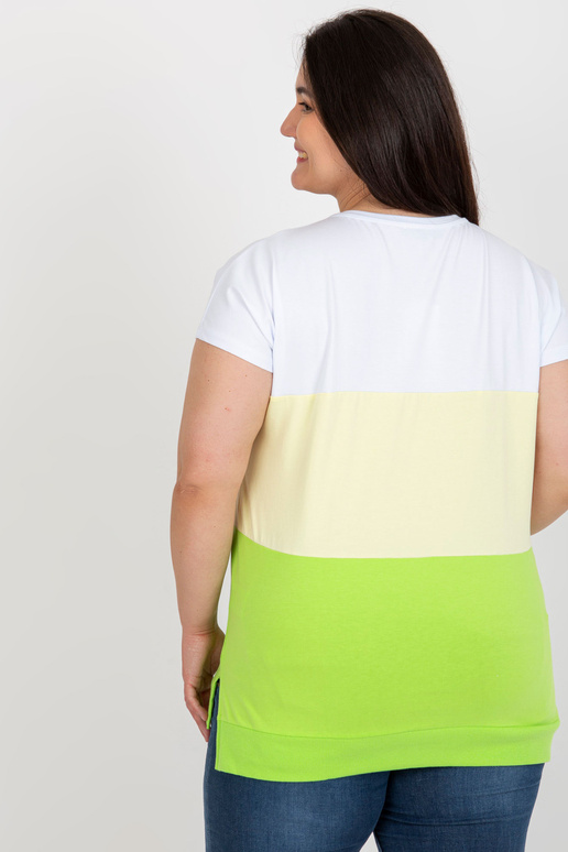 Bílá a žlutá dámská bavlněná halenka...