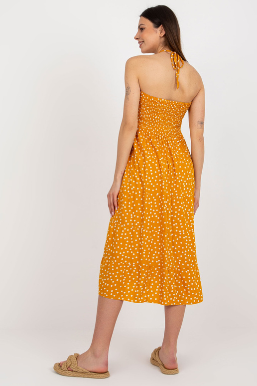 Žluté puntíkované letní šaty s...