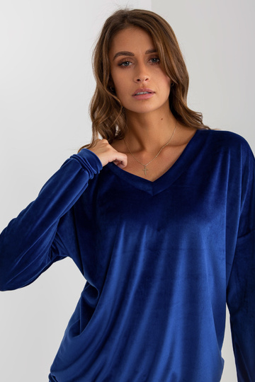 Kobaltová velurová mikina... 2