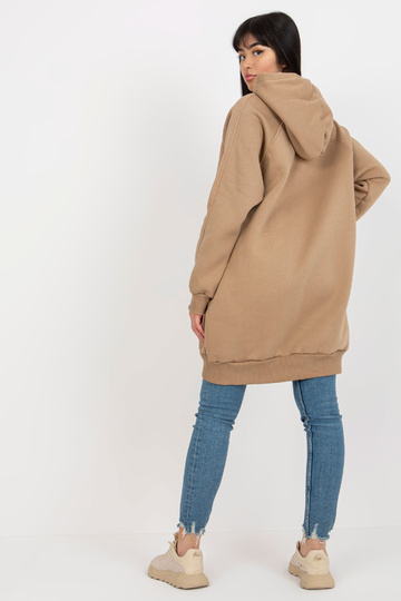 Tmavě béžová dlouhá mikina...