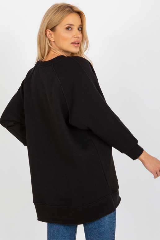 Černá dámská mikina basic bez kapuce
