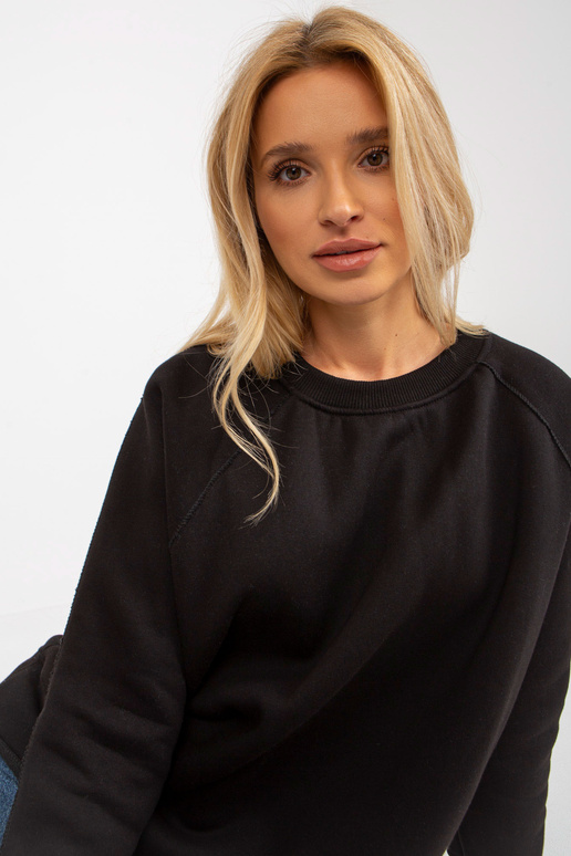 Černá dámská mikina basic bez kapuce