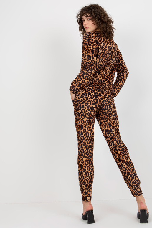 Tmavě béžová a černá dámská souprava...