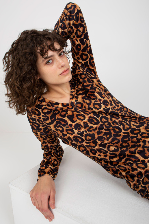 Tmavě béžová a černá dámská souprava...