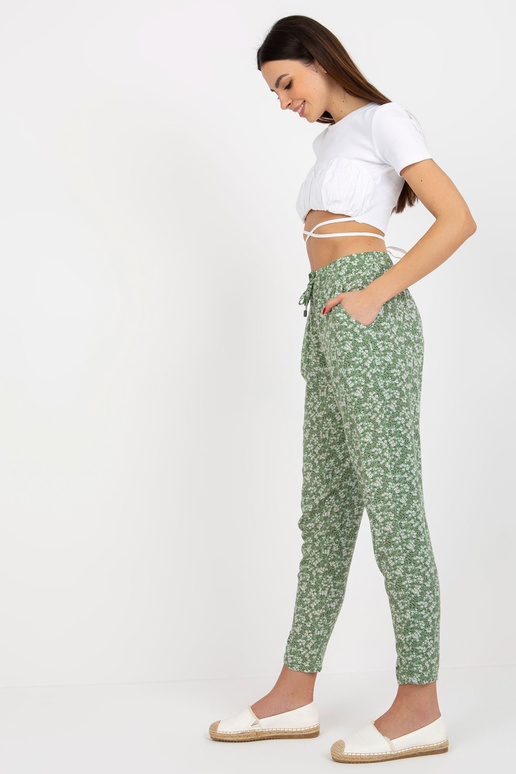 Světle zelené světlé kalhoty z...