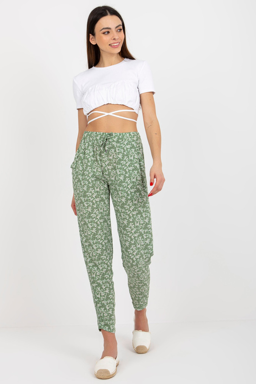 Světle zelené světlé kalhoty z...