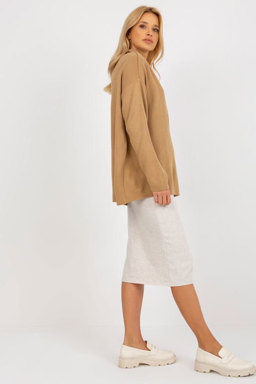 Velbloudí dlouhý oversize svetr s...