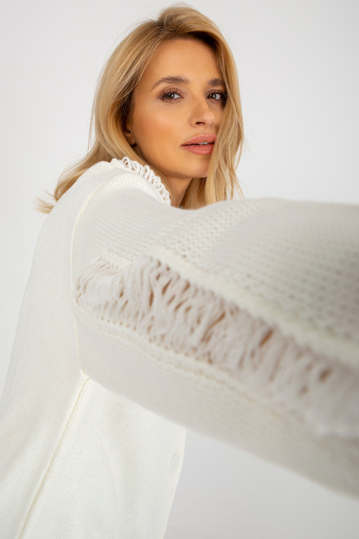 Ecru oversized cardigan s dírkami RUE... Ecru oversized cardigan s dírkami RUE...