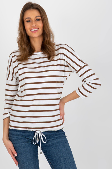 Ecru-hnědá proužkovaná...